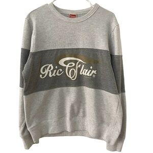 Ric Flair Sweatshirt Script Stripe Crewneck - Unisex Size Medium - WWE Sweater